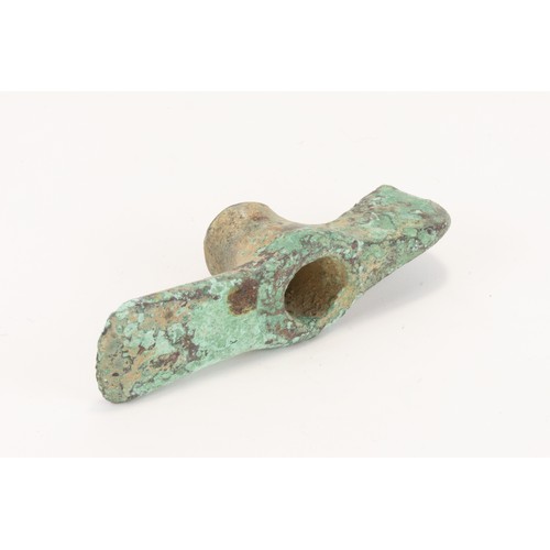 361 - A Luristani Bronze Adze-axe Head from the 2nd-1st Millennium B.C.

Approximately 15.5cm x 4.9cm