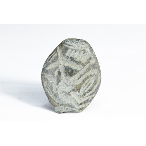 333 - **NO RESERVE**

A Bactrim Style Bead with 2-Sided Seal Probably Ancient

Approximately 4.2x3.3cm