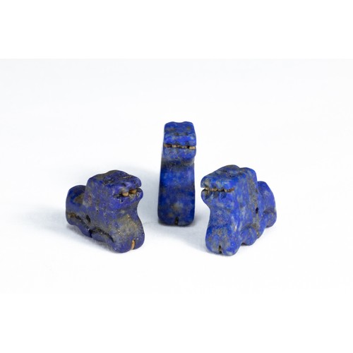 335 - **NO RESERVE**

A Lot of 3 Lapis Lazuli Figures of Animals.

L: Approximately 2, 2, 2.2cm