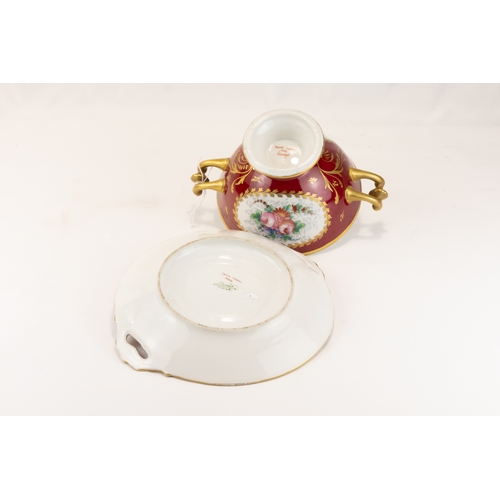 29 - **NO RESERVE**

A Continental Porcelain Bouillon Cup & Saucer with Lid.