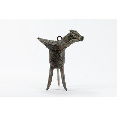 82 - A Chinese Bronze Oil Lamp in the Shape of a Cow.

H: Approximately 20cm