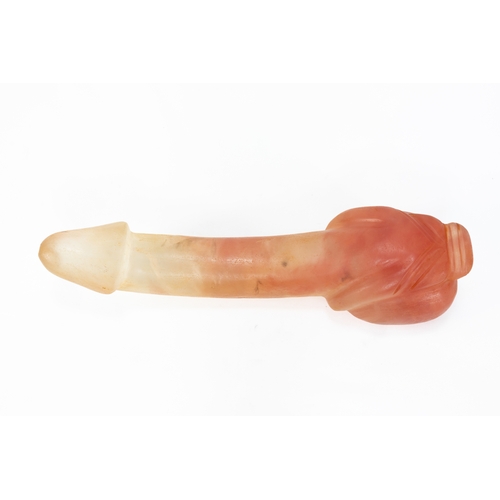 93 - A Chinese Tibetan Carved Rock Crystal Phallus.

L: Approximately 28cm