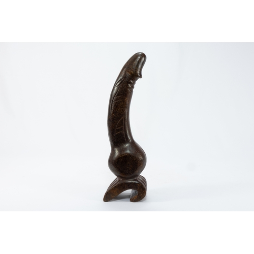 94 - A Chinese Tibetan Carved Stone Phallus.

H: Approximately 30cm