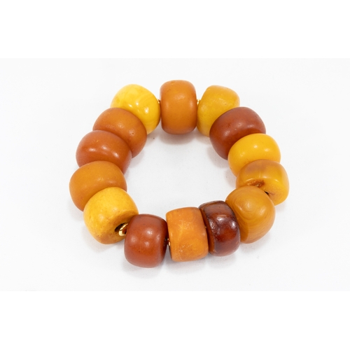 322 - A Tribal Moroccan Amber Beads Bracelet.

Half breaded length: Approximately 10cm

69.2g