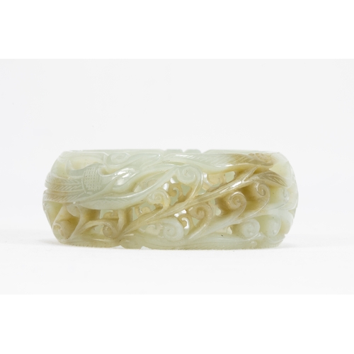 114 - A Chinese Hetian Hand Carved Jade Bangle.

Inner D: Approximately 5.8