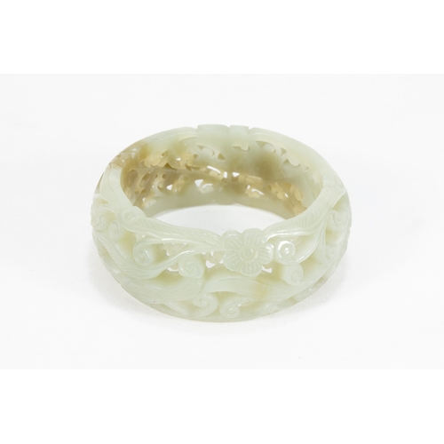 114 - A Chinese Hetian Hand Carved Jade Bangle.

Inner D: Approximately 5.8