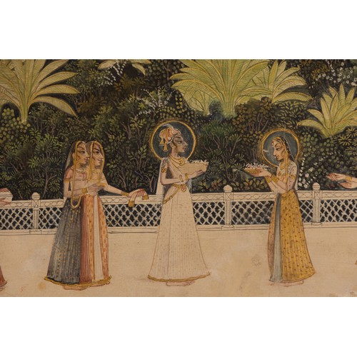 296 - An Indian Kishangarh School Painting from Circa 1950.

Approximately 25.3cm x 13.7cm