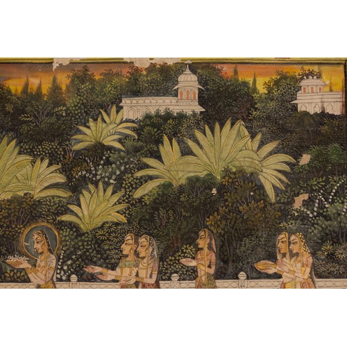 296 - An Indian Kishangarh School Painting from Circa 1950.

Approximately 25.3cm x 13.7cm