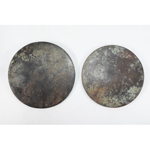 7 - **NO RESERVE**

A Lot of 2 Chinese Bronze Mirrors Probably Han Dynasty.

D: Approximately 12.1cm & 1... 