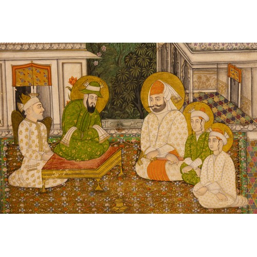 300 - An Indian Painting Depicting a Meeting for Maharaja with their High Priest at Lucknow with the Simil... 