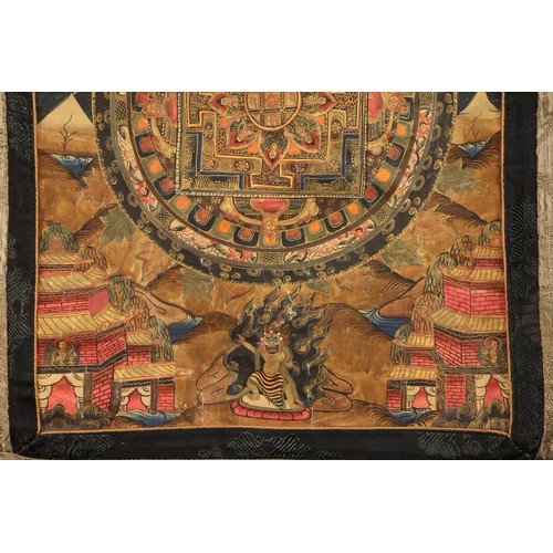 67 - A Tibetan Mandala Thangka Painting from the Early 20th Century.

Approximately 45cm x 33cm