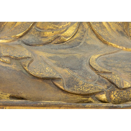 68 - A Rare Tibetan Bronze Gilt Plaque of Tsongkhapa from 18th- 19th Century.

H: Approximately 33cm

Pri... 