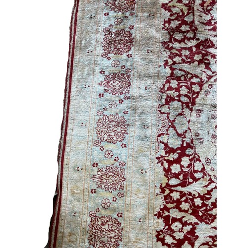 72 - An Extremely Fine Persian Silk Tabriz Haji Jalili Rug from Circa 1880s.

Warp: Silk
Weft: Silk
Pile:... 