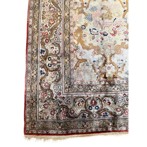 75 - An Extremely Fine Persian Qum Silk Rug.

Approximately 207cm x 144cm