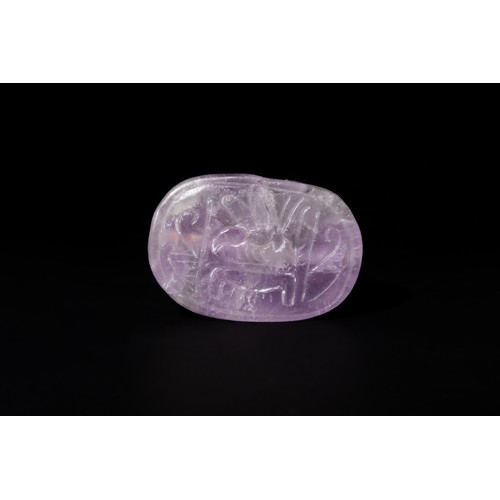 179 - An Egyptian Amethyst Scarab, Hellenistic Period of Egypt or Later.

L: Approximately 3cm

Provenance... 