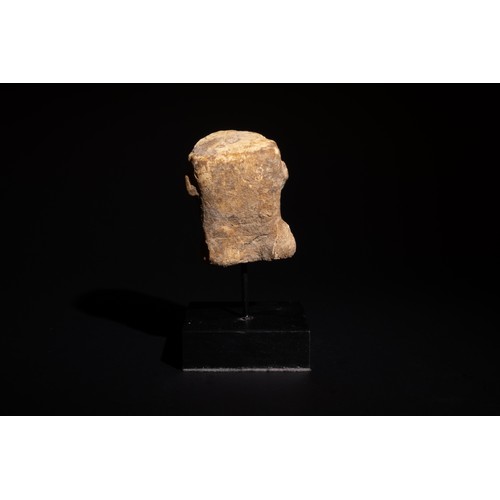 242 - An Ancient Near Eastern White Stone Head, 3rd-2nd Millennium B.C.

Approximately 5cm x 4.2cm x 2.6cm... 