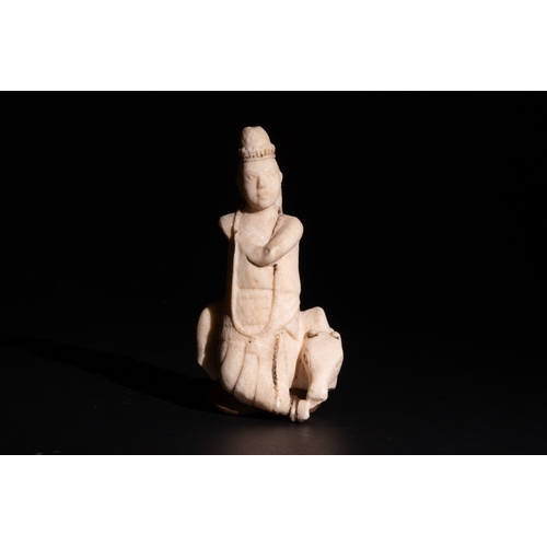 11 - **NO RESERVE**

An Indian Marble Figure of Vishnu with Kamdhenu.

H: Approximately 9.6cm