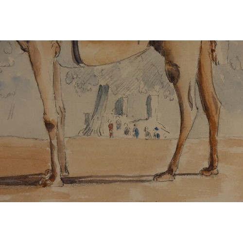 34 - An Indian Watercolour Painting, Narand Riding a Camel, signed and dated, Navi. 13. 1876.

Provenance... 