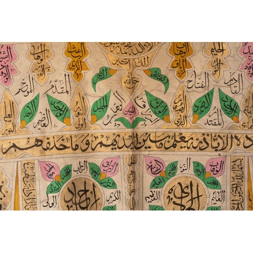 110 - An Islamic Indian Talismanic Shirt Decorated with God's Names & Islamic Calligraphy.

H: Approximate... 