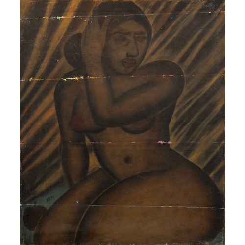 35 - Untitled, K H Ara, Oil on Jute.

Size (h w d): 29.13 x 7.8 x 3.1 inches 


This evocative and powerf... 