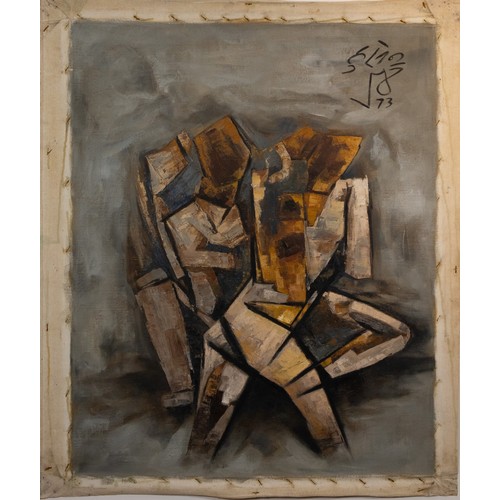 40 - M F Husain, Oil On Canvas.

Size : 27.5 x 30 Inch

Provenance: Collection London