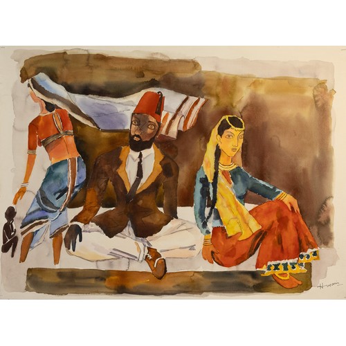 44 - M.F. Husain, Untitled, Watercolour on Paper.

Size: 22x30 Inches