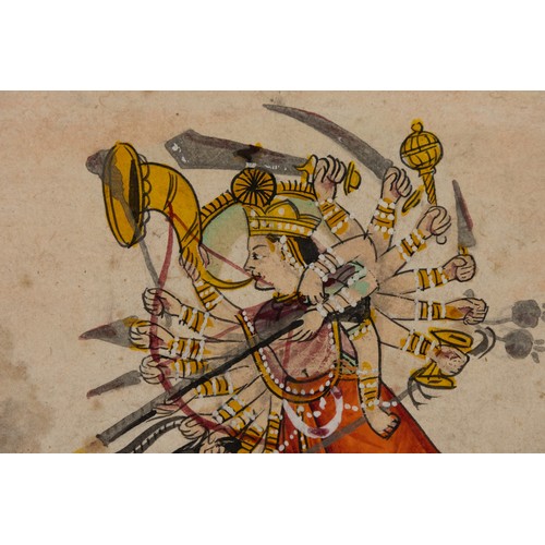 52 - An Indian Painting Depicting the Bansavalinama as the Vehicle of the Goddess, Depicted as the Sword,... 