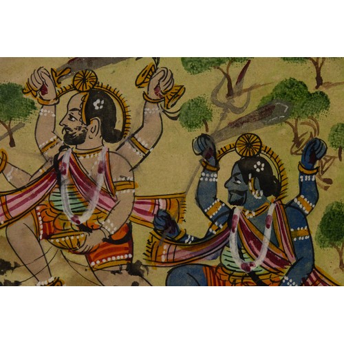 52 - An Indian Painting Depicting the Bansavalinama as the Vehicle of the Goddess, Depicted as the Sword,... 