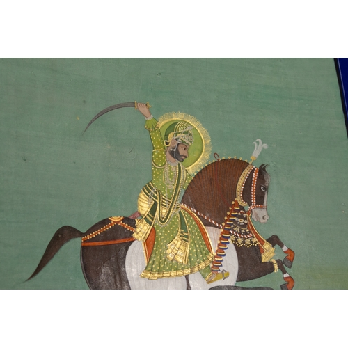 68 - An Indian Painting Depicting Maharana Sarup Singh Hunting a Boar on Horseback from Udaipur,
Circa 18... 