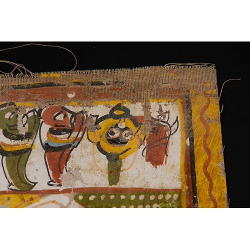 70 - An Indian Orissa Jagannath Puri, Made with Natural Pigments, 19th Century.

Approximately 45.5cm x 3... 