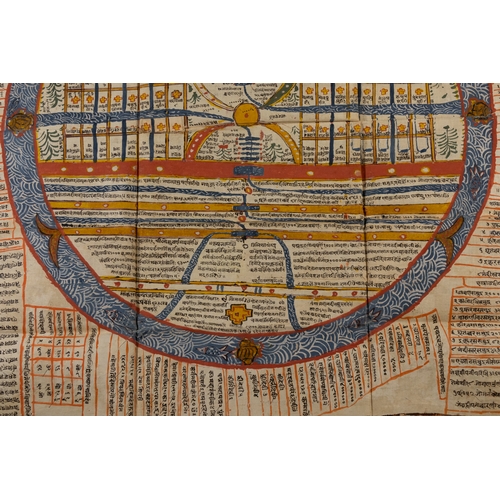 71 - An Indian Map of Jambudweep, Deception of Map of Human World (Jain), 18th Century.

Approximately 88... 