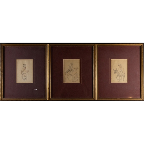 15 - ** NO RESERVE **

A Lot of 3 Islamic Ottoman Miniatures of Men; One Standing, One on a Camel, One on... 