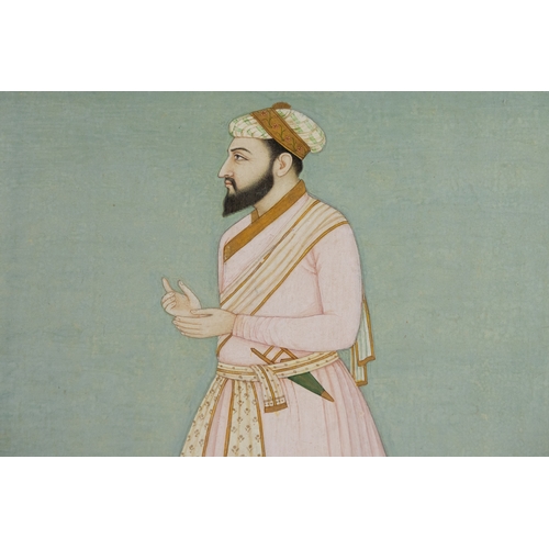 115 - An Islamic Mughal Miniature Portrait of Emperor Shahjahan, 19th Century.

Approximately 30.5x22cm