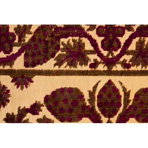 145 - An Islamic Turkish Ottoman Velvet Textile Decorated with Floral Patterns, 19th Century.

Approximate... 