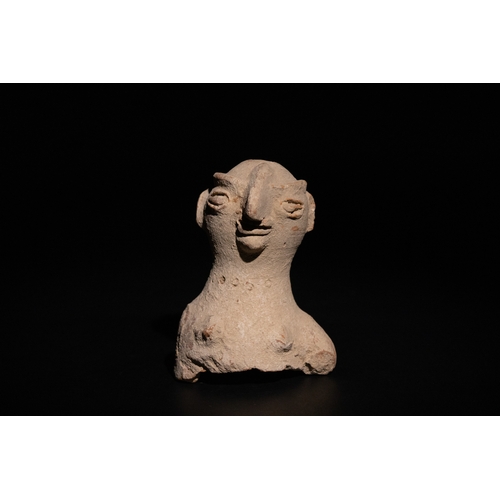 270 - A Bust of a Terracotta Religious Votive, 3rd-2nd Millennium B.C., Harappa or Indus Valley.

H: Appro... 