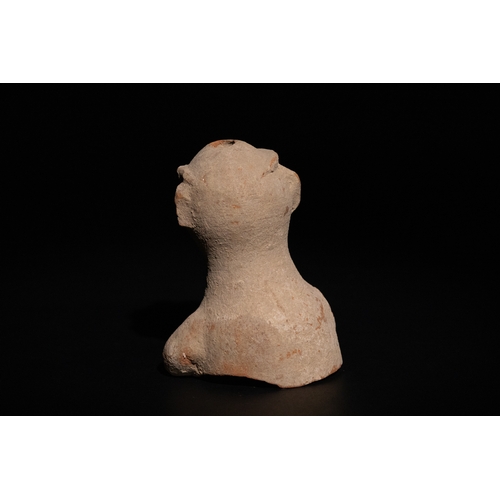 270 - A Bust of a Terracotta Religious Votive, 3rd-2nd Millennium B.C., Harappa or Indus Valley.

H: Appro... 