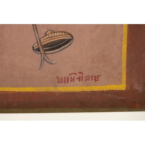 45 - Jamini Roy, Mixed Medium Canvas, Signed in Bengali 

Size:36 x 21 inches

Provenance: Originally fro... 