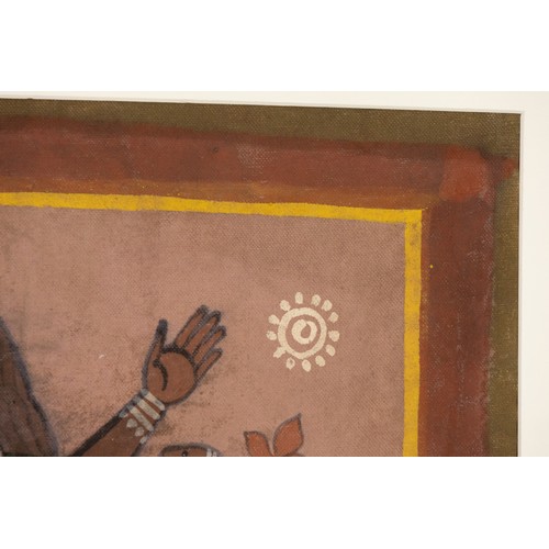 45 - Jamini Roy, Mixed Medium Canvas, Signed in Bengali 

Size:36 x 21 inches

Provenance: Originally fro... 