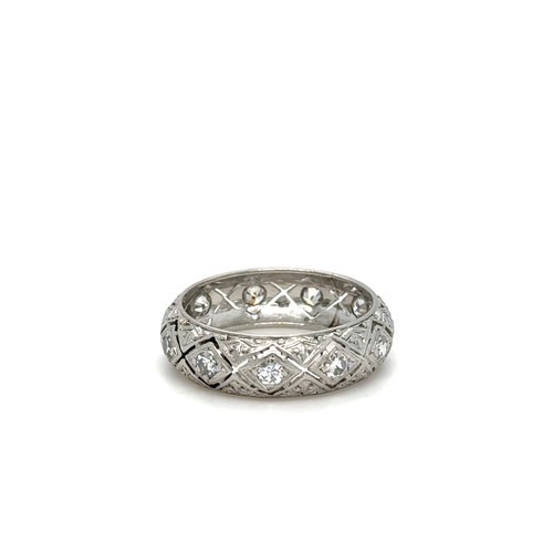 113 - An Art Deco Platinum & Diamond Ring Dated 28/9/1929.

3.25g