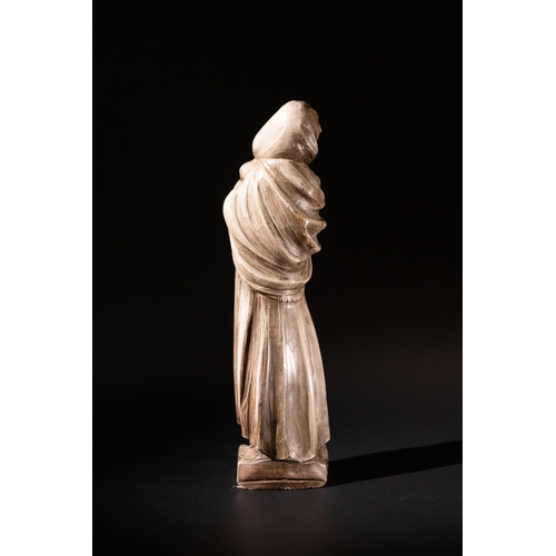 2 - A Carved Sculpture of a Mother and Child, Late 19th Century - Early 20th Century, Possibly Represent... 