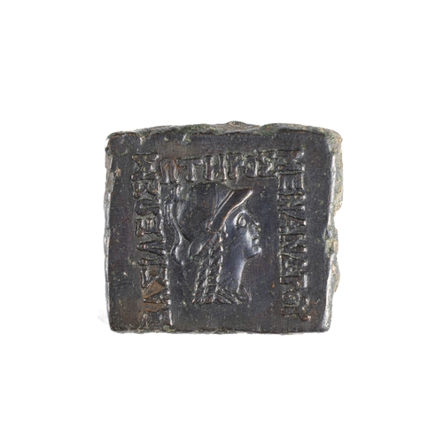 35 - A Large Square Bronze Indo-Greek Period Menander Coin, 160-140 BC.

36.1g