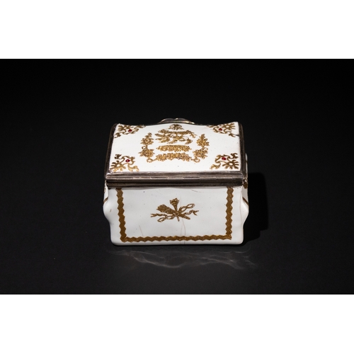 17 - A German Enamel Novelty Bonbonniere or Snuff Box Probably by Fromery, Mid 18th Century,  with Louis ... 