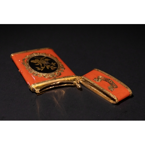 24 - A Louis XV French 18 Carat Gold & Lacquer Souvenir Carnet-de-Bal, Paris 1772 by François Delanoy.

H... 