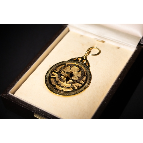 308 - An Islamic Miniature 18 Carat Gold Astrolabe by Asprey & Co. Ltd, Dated 1981, with Paperwork (Limite... 