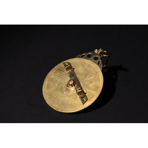 308 - An Islamic Miniature 18 Carat Gold Astrolabe by Asprey & Co. Ltd, Dated 1981, with Paperwork (Limite... 