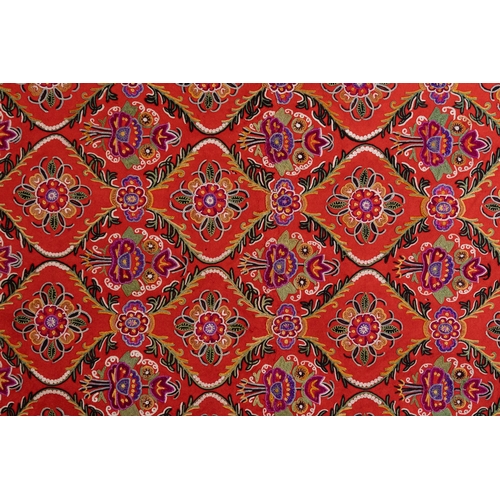 332 - A Persian Rasht Silk on Wool Embroidered Prayer Mat, 19th Century.

Approximately 165 x 100cm

This ... 