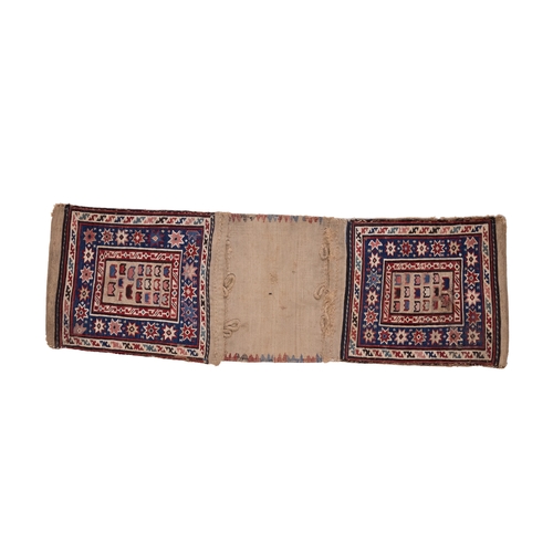 338 - A Persian Soumak Wool Khorjin Saddlebag, 19th Century.

Approximately 98 x 31cm

This is a tradition... 