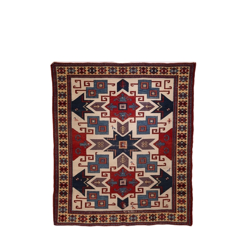 344 - A Caucasian Star Kazak Wool Rug, 19th Century.

Approximately 196 x 172cm

Kazak rugs are known for ... 