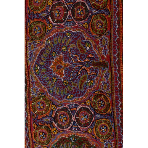 345 - A Persian Kermani Hand Embroidered Pateh Tapestry, 19th Century.

Approximately 170 x 120cm

Provena... 