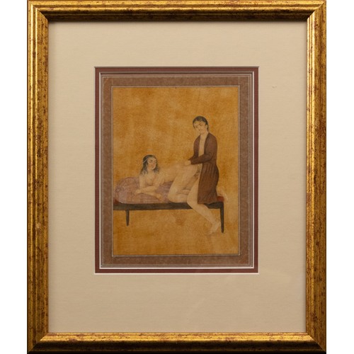 368 - **NO RESERVE**

An Indian Erotic Framed Miniature Painting.

With Frame: Approximately 32 x27cm